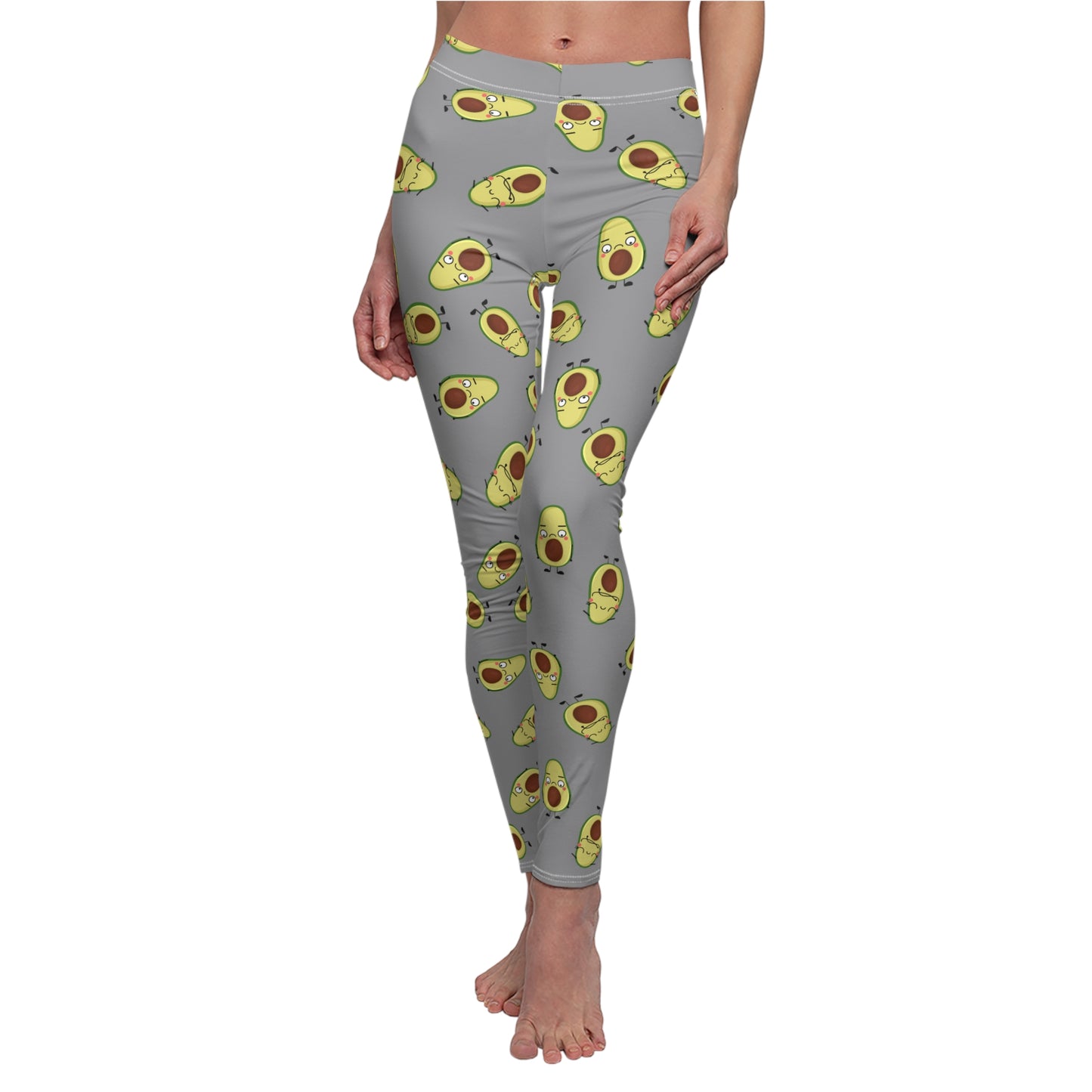 Avocado Crazy, Full-Length Leggings In Grey