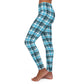 Blue Plaid, Women's Full-Length Leggings