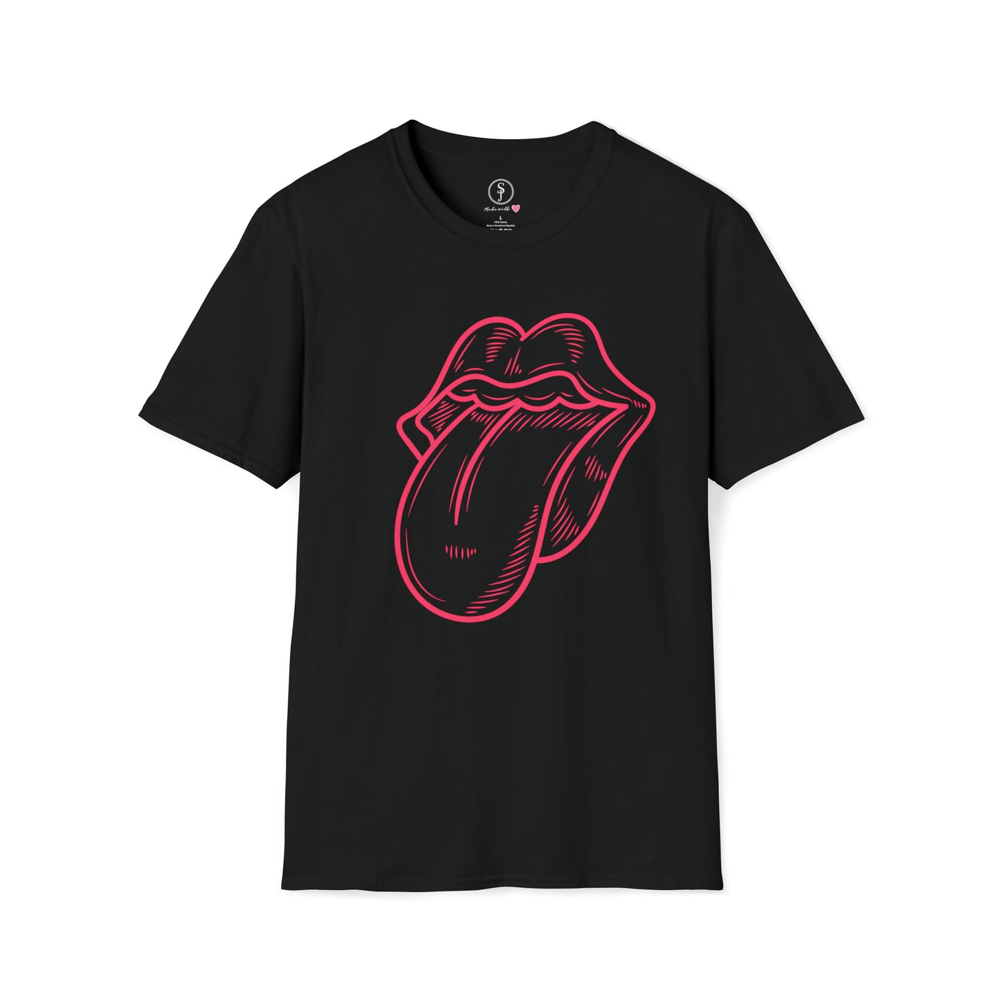 Rolling Stones' Inspired Tongue T-Shirt (Available In Other Colors) (Sizes Up To 3XL)