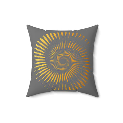 Golden Spiral In Grey Decorative Throw Pillow