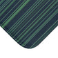 Dark Blue Greeb Striped Bath Mat