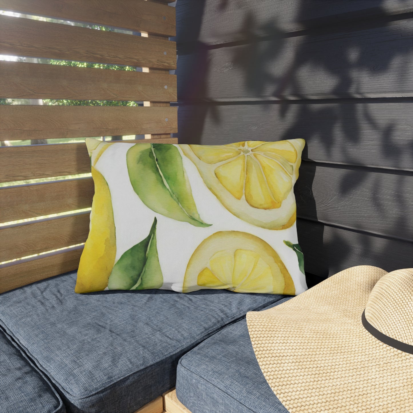 Lemon Zest Outdoor Pillow