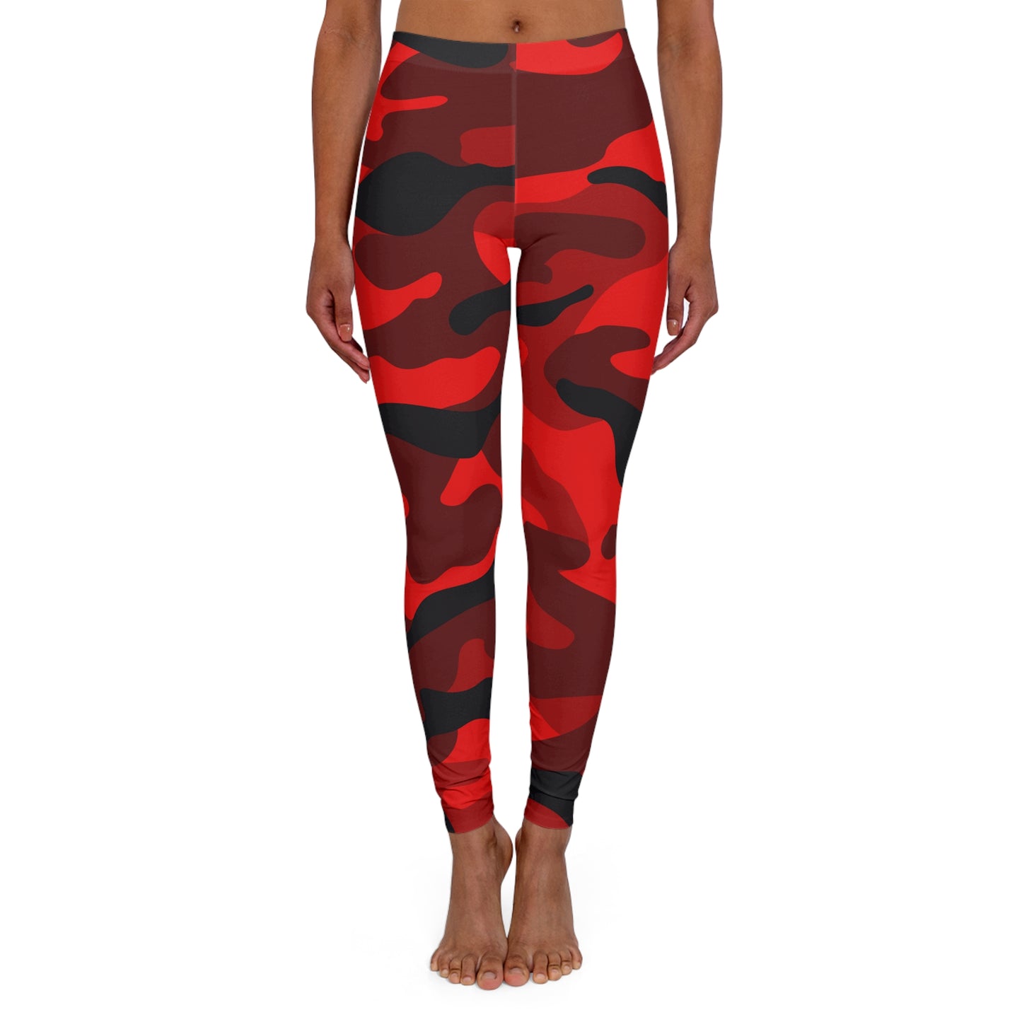 Silky Smooth Red Camo Leggings