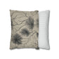 Beige And Black Floral Throw Pillow Cover