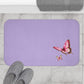 Pink Butterflies In Lavender Bath Mat