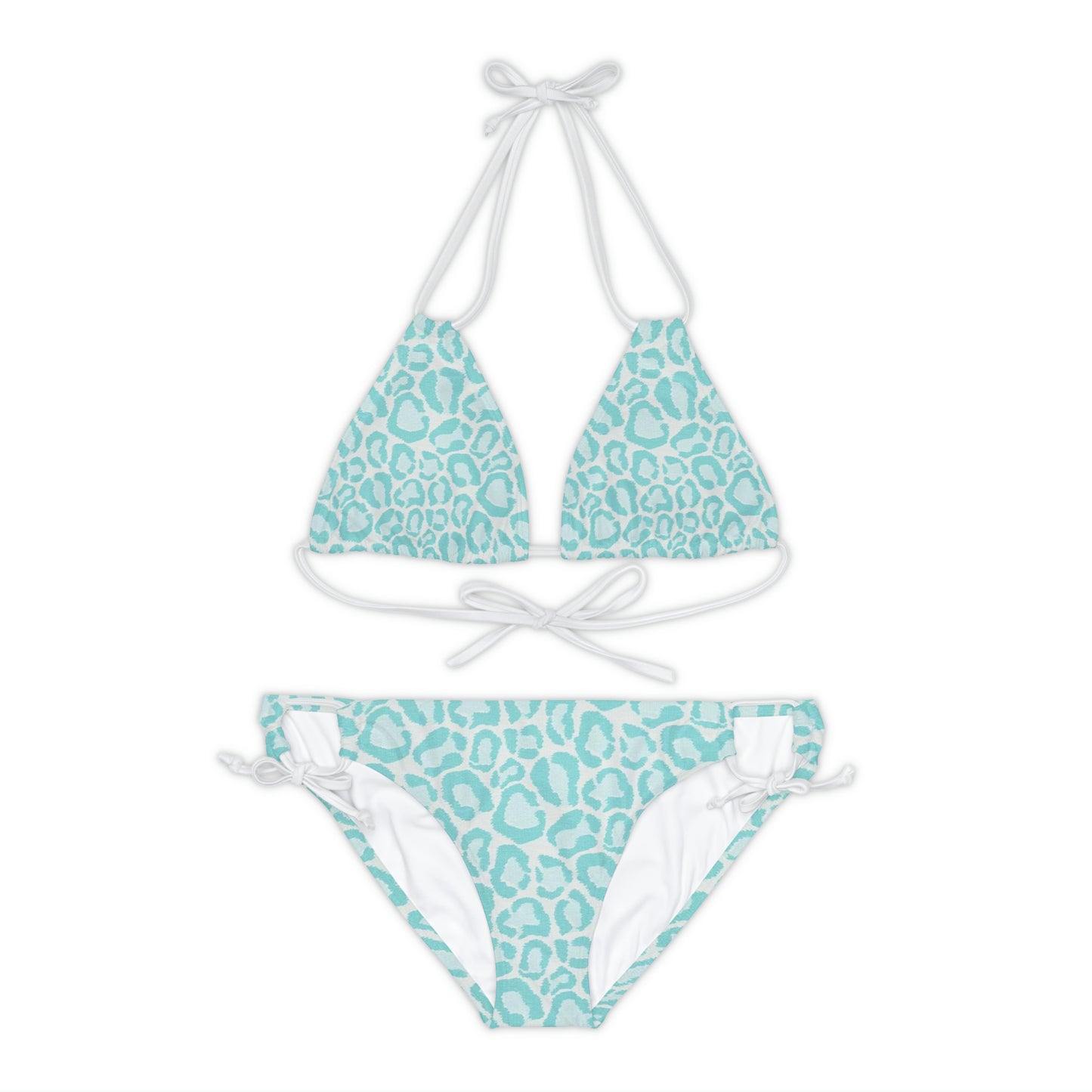 Turquoise Leopard Two Piece Bikini Set