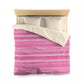 Bubble Gum Pink Striped Duvet Cover