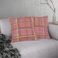 Pink & Gold Plaid, Indoor/Outdoor Waterproof Pillow