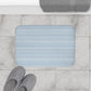 Blue And White Striped Bath Mat