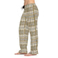 Black White And Gold Plaid Pajammy Lounge Pants