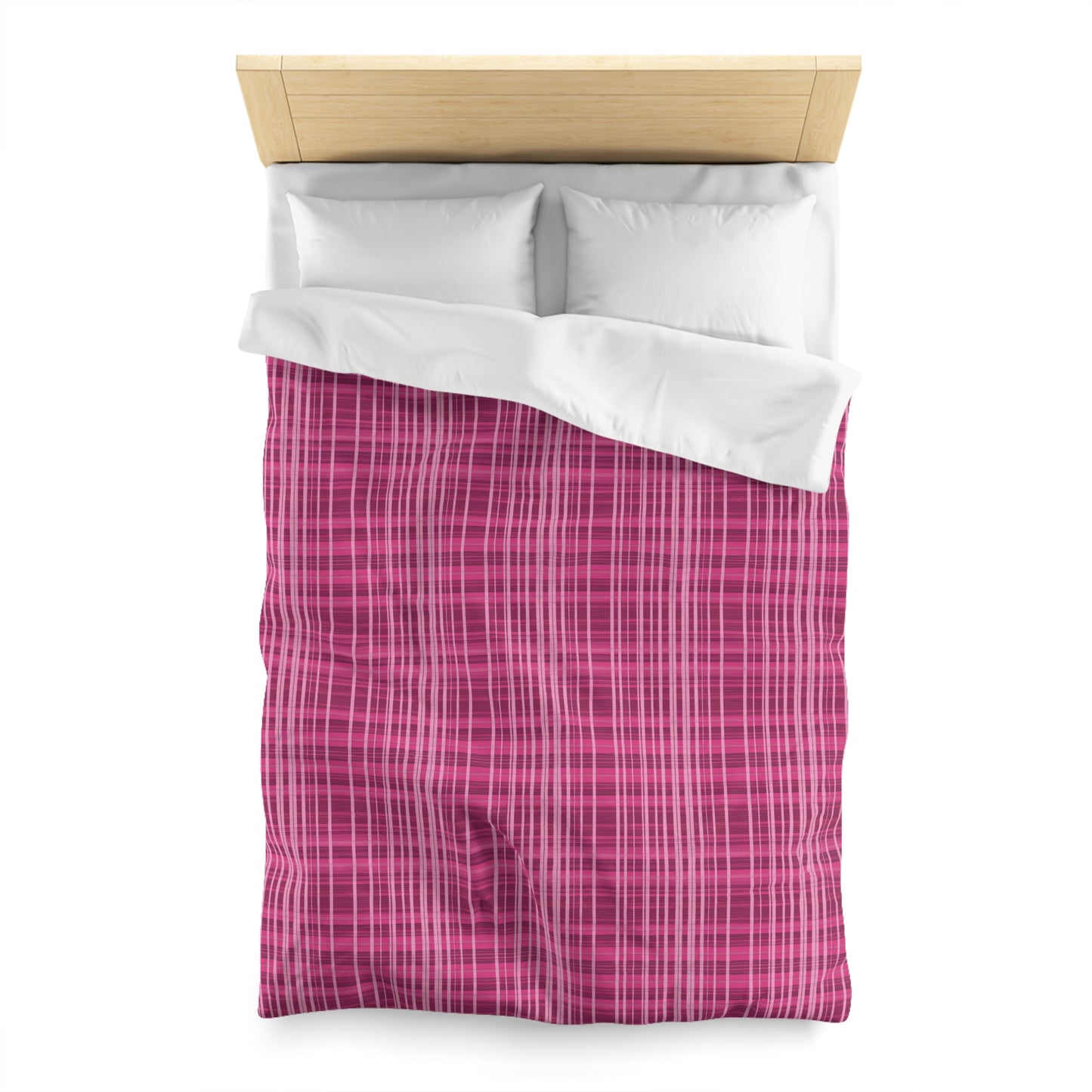 Pink On Pink Plaid Duvet Cover