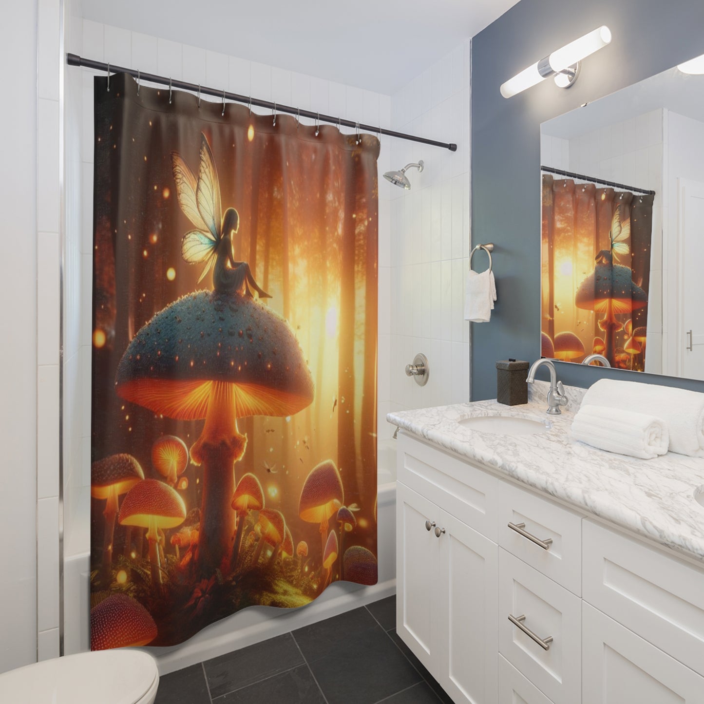 Fairy Wonderland Sunset Shower Curtain