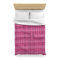 Hot Pink Plaid Duvet Cover