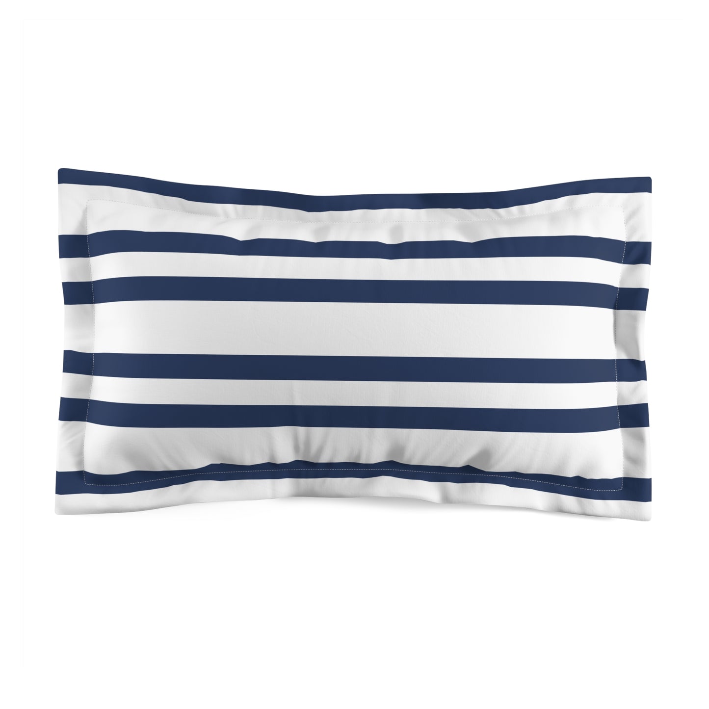 Blue And White Broad Stripe Pillow Sham