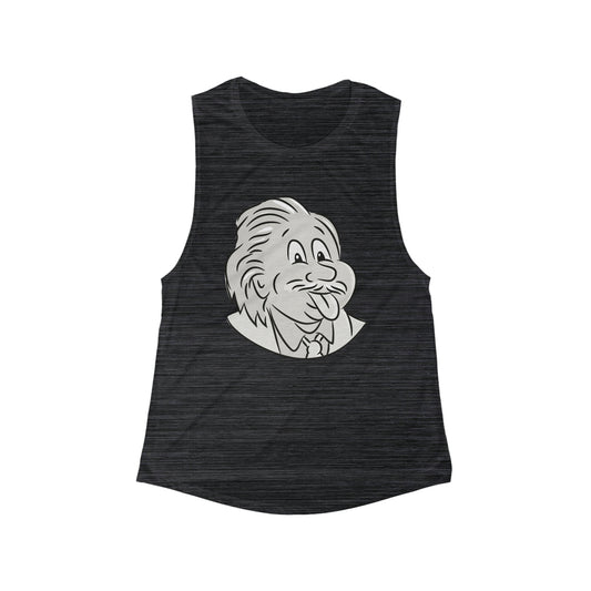 Einstein Tongue Out Flowy Scoop Tank (Available In Other Colors)