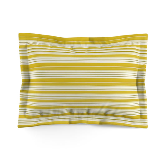 Yellow And White Organic Stripe Pillow Sham