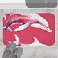 Pink And Purple Watercolor Dolphin Bath Mat