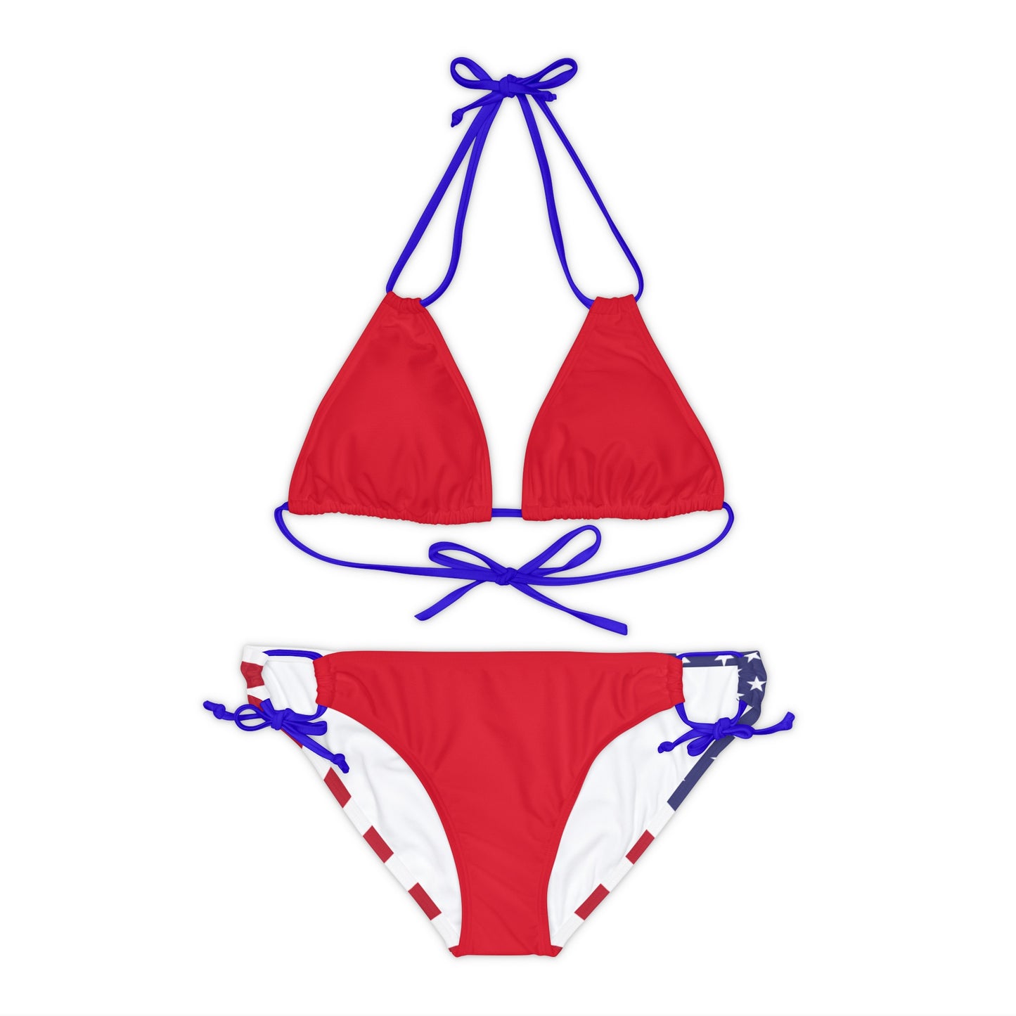 Red American Flag Two Piece Bikini Set