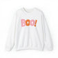 Halloween Vibes, BOO & Ghosts Heavy Blend™ Crewneck Sweatshirt (In Black And Orange)