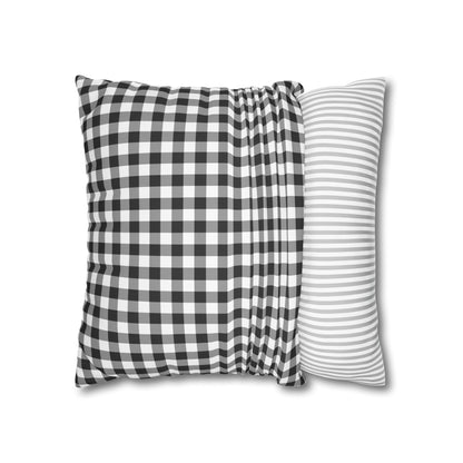 Black And White Check Throw Pillow Cover