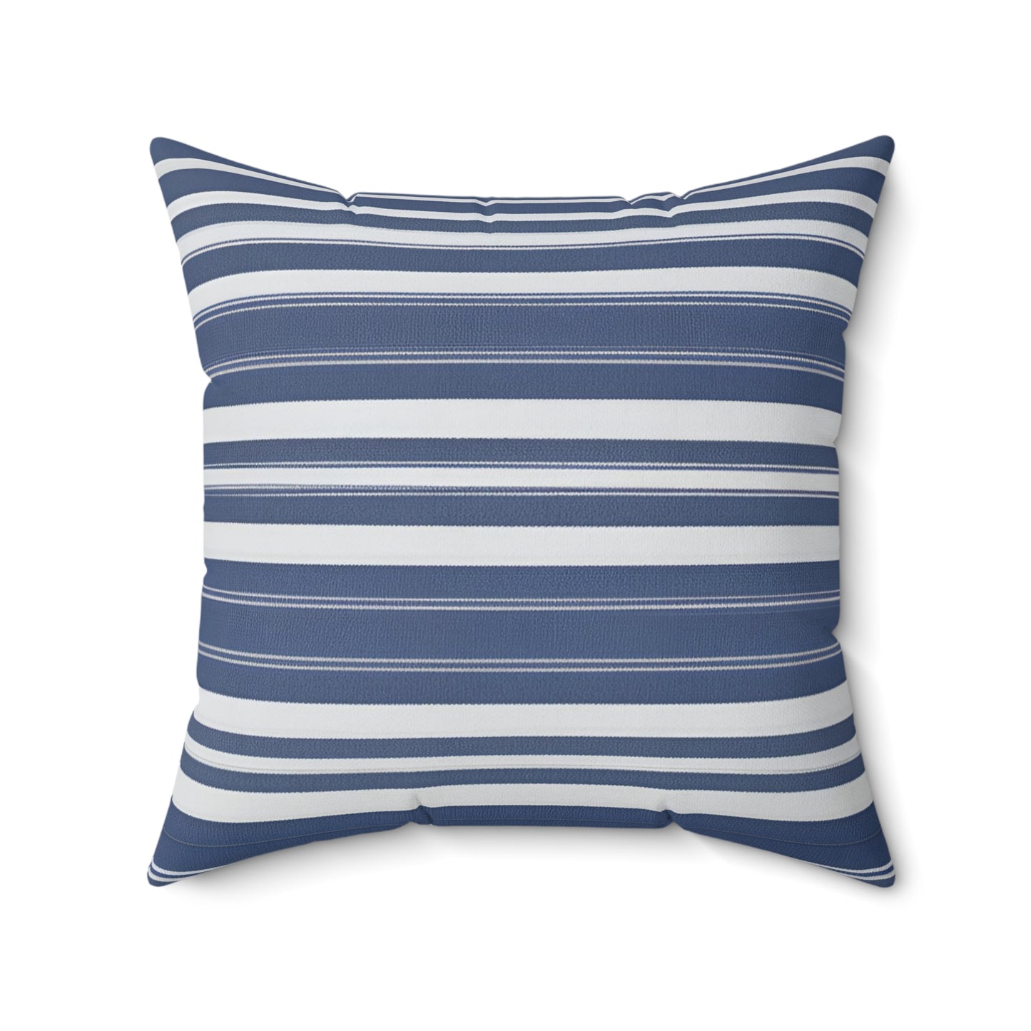 Blue And Blue Grey Striped Decorative Throw Pillow