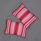 Vertical Pink And Red Stripe Lumbar Pillow