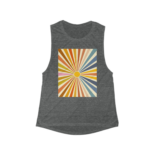 Boho Sun Flowy Scoop Tank