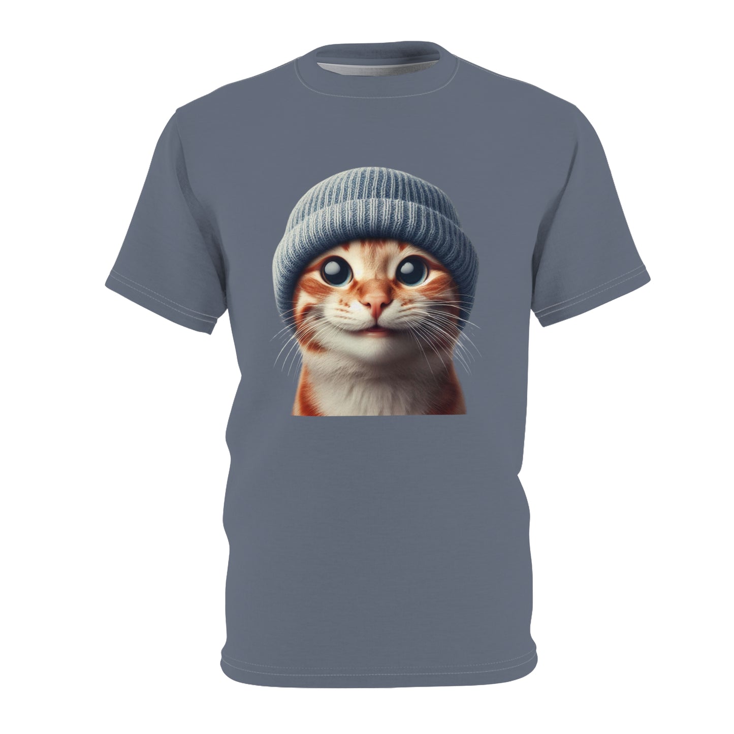Happy Kitty Cat Lover Unisex Longer Body Short Sleeve T-shirt