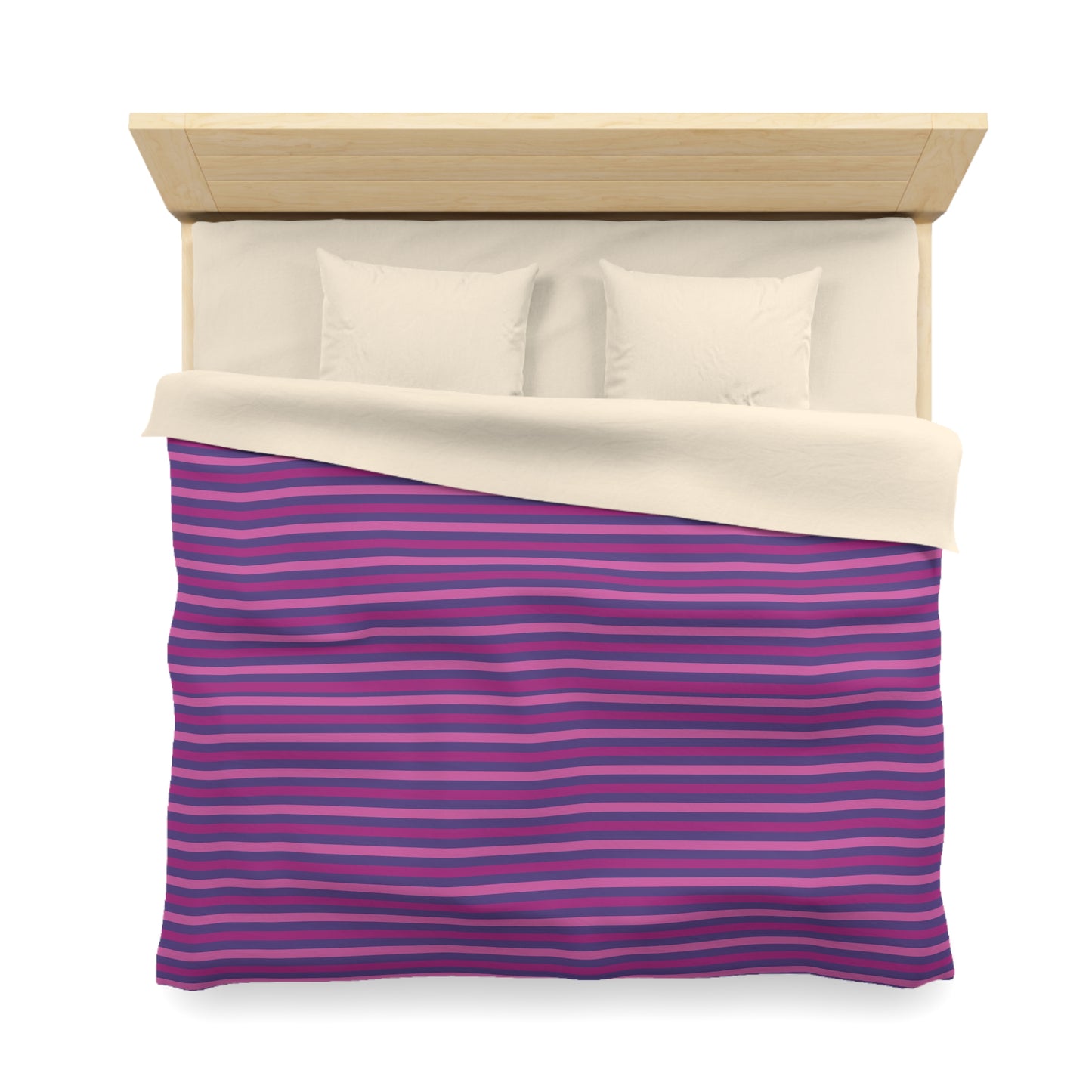 Pink & Purple Striped Duvet Cover