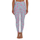 Silky Smooth Turquoise & Pink Leopard, Women's Full-Length Leggings