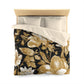 Black White And Gold Floral Duvet Cover