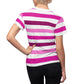 Perfect Tee Pink Striped Women's Classic Short Sleeve T-Shirt