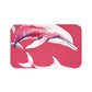 Pink And Purple Watercolor Dolphin Bath Mat