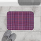 Deep Purple Plaid Bath Mat