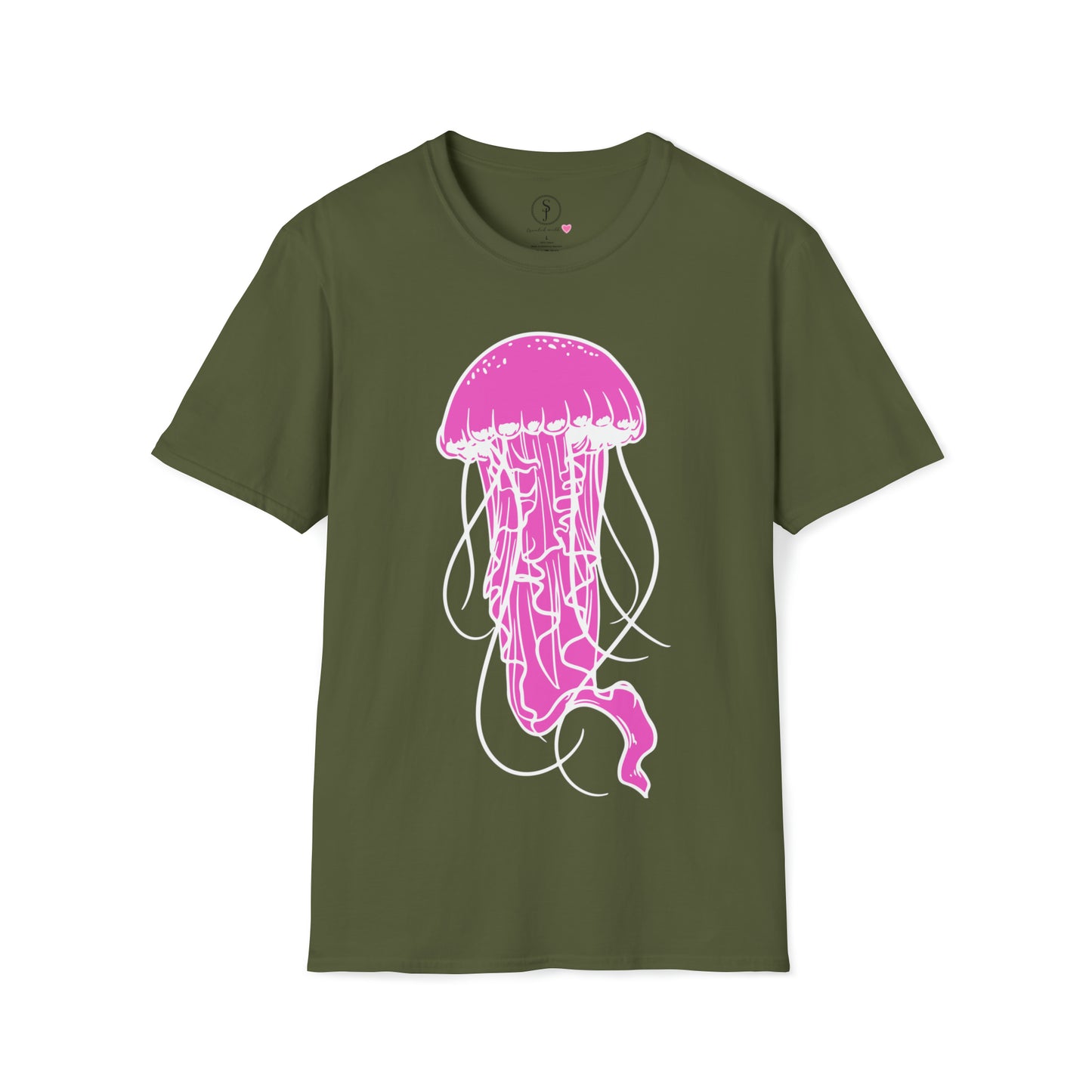 Hot Pink Jellyfish Short Sleeve T-Shirt (Available In Other Colors)