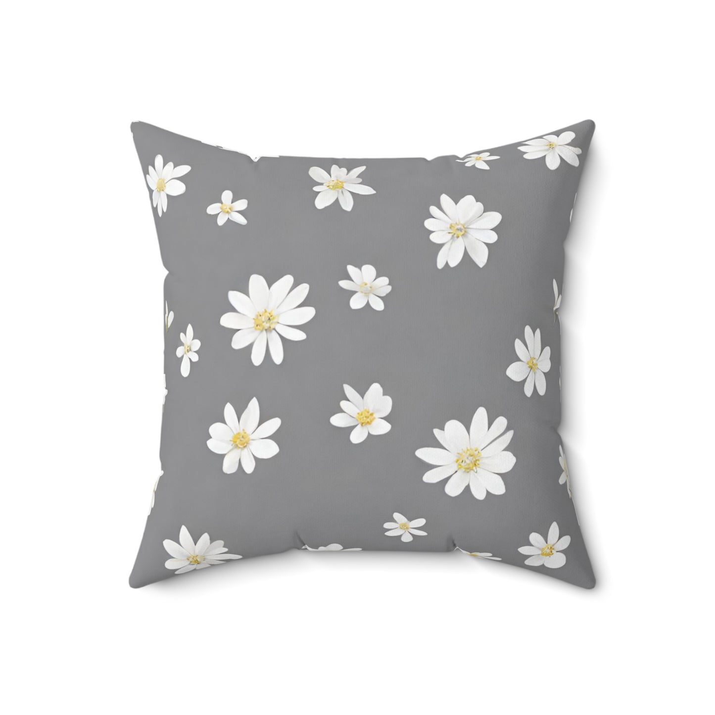 Daisies In Grey Decorative Throw Pillow