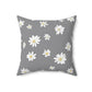 Daisies In Grey Decorative Throw Pillow