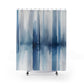 Blue And Grey Watercolor Reflection Shower Curtain