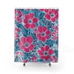 Pink And Blue Floral Shower Curtain