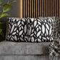 Black And White Modern Leaf Throw Pillow Cover