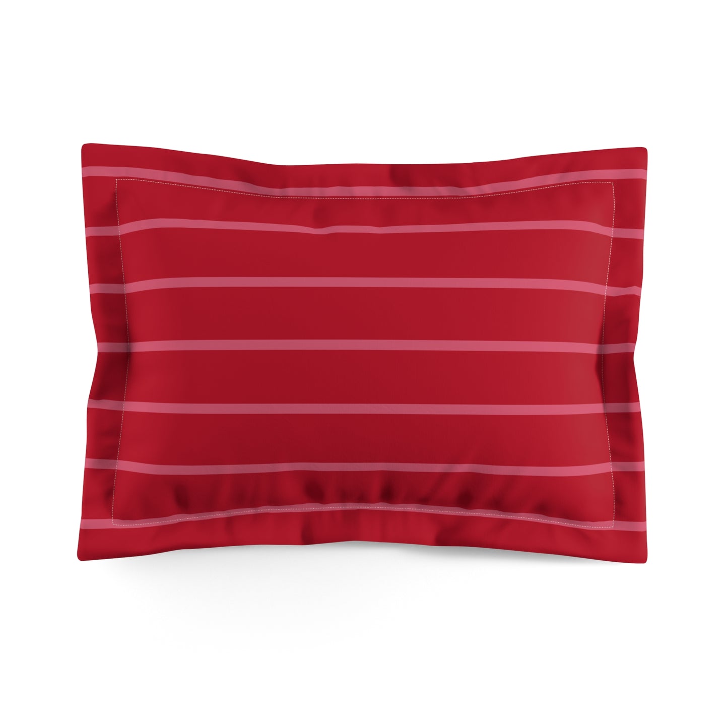 Pink Stripe In Red Pillow Sham