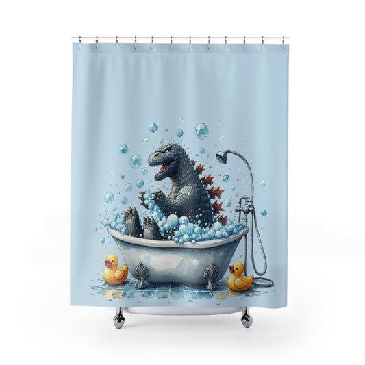 Baby Zilla Bubble Bath Shower Curtain