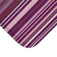 Deep Plum Purple Striped Bath Mat