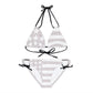 Grey And White USA Flag And Stars Two Piece Bikini Set