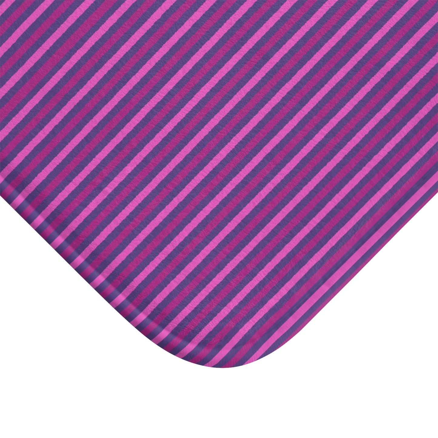 Multi Purple Striped Bath Mat