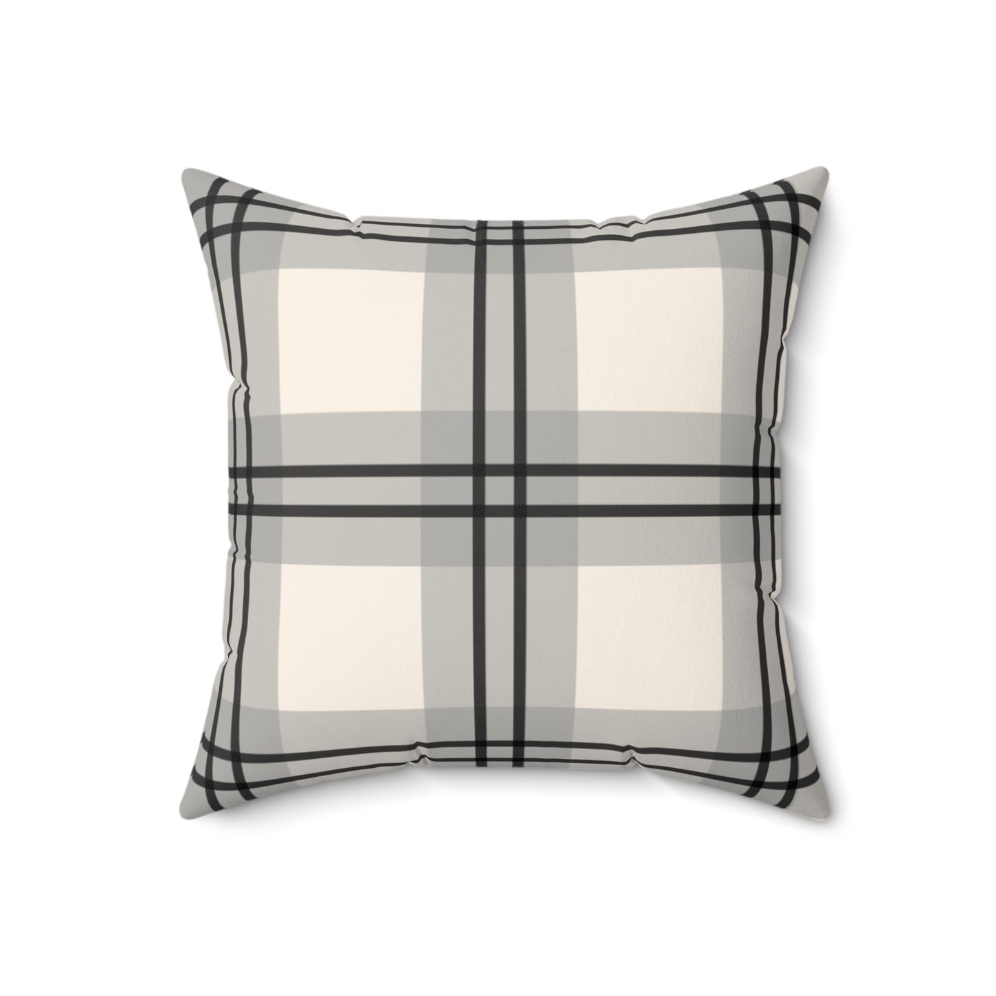 Cream And Black Box Decorative Throw Pillow