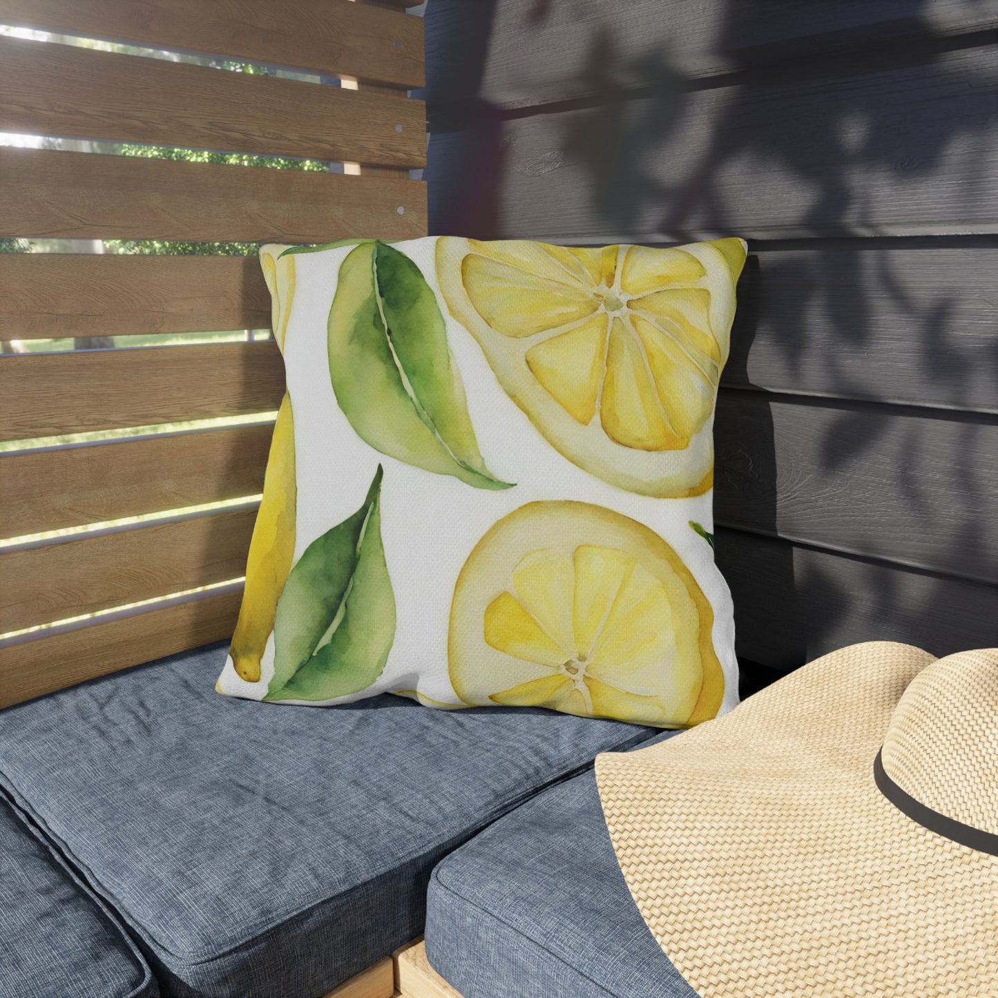 Lemon Zest Outdoor Pillow