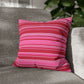 Pink And Red Striped Throw Pillow Cover