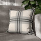 Cream And Black Box Throw Pillow Cover