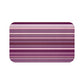 Deep Plum Purple Striped Bath Mat